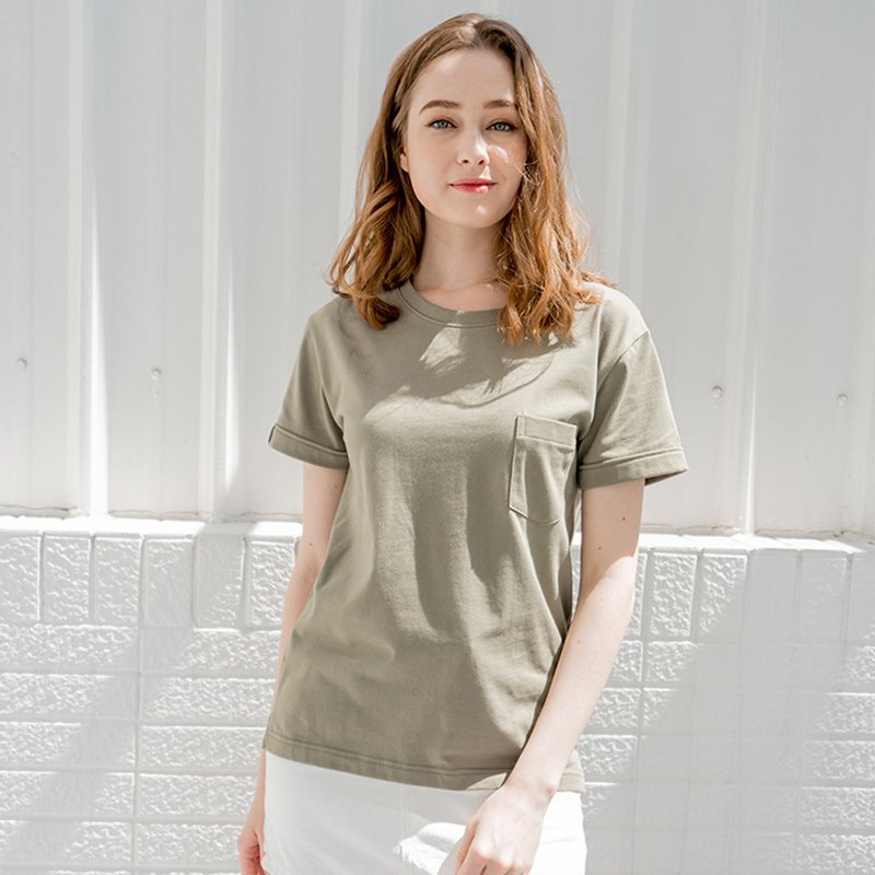 Women's - Japanese Wide Short Sleeve Functional T-Shirt - Army Green - เสื้อยืดผู้หญิง - ไฟเบอร์อื่นๆ สีเขียว