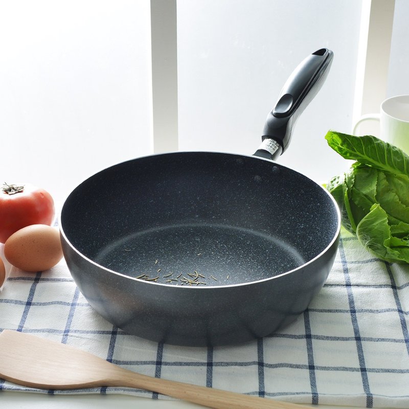 Japanese Pearl Metal IH Marble Coated Lightweight Extremely Deep Nonstick Wok-26cm - กระทะ - วัสดุอื่นๆ หลากหลายสี