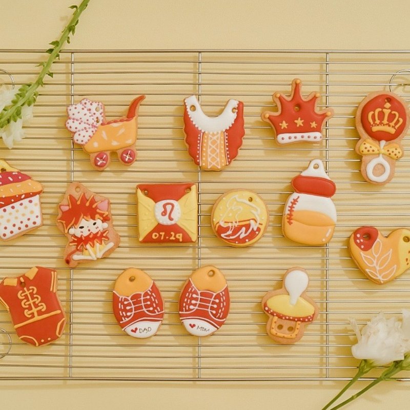 Lion baby salivary biscuits frosting biscuits - Handmade Cookies - Fresh Ingredients 