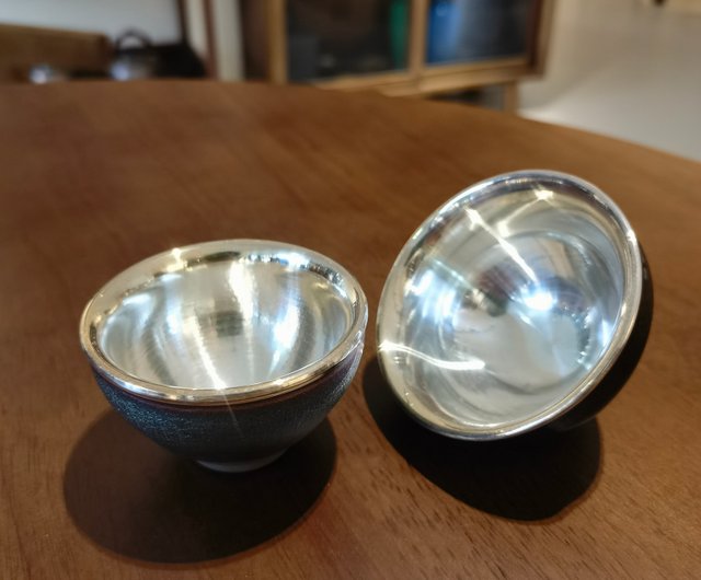 尚幀品銀杯瓷包銀杯建盞包銀純銀9999銀茶杯尚幀品手工銀壺｜茶壺