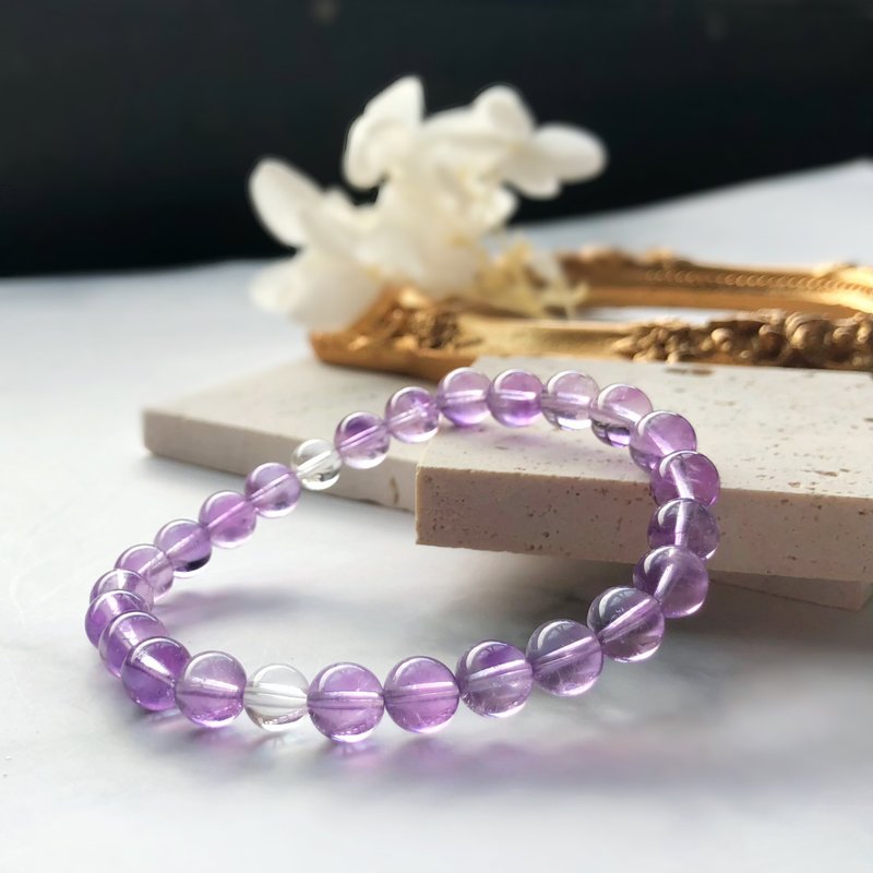 【日常-清酩】紫水晶/白水晶 - 手鍊/手環 - 水晶 