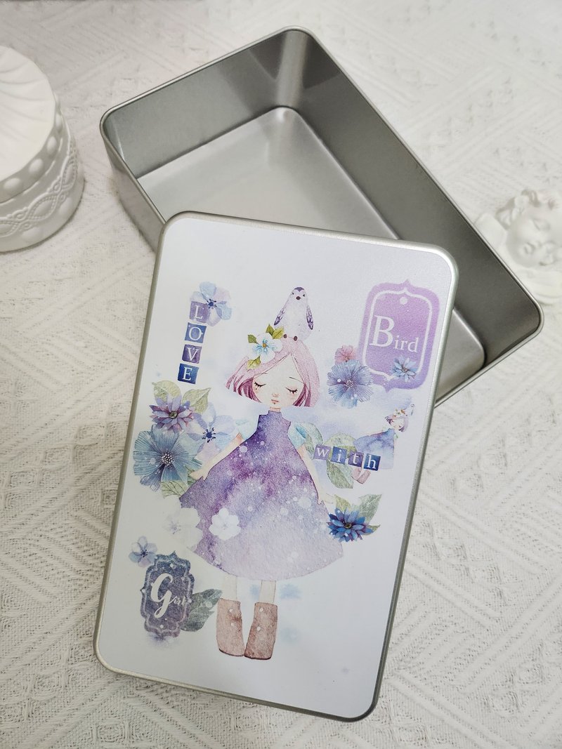 Tin case, minimi, with bird - 鉛筆盒/筆袋 - 其他金屬 