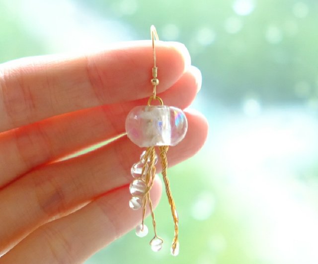 宝石クラゲ】ETPLANTのクリスタルクラゲピアス - ショップ