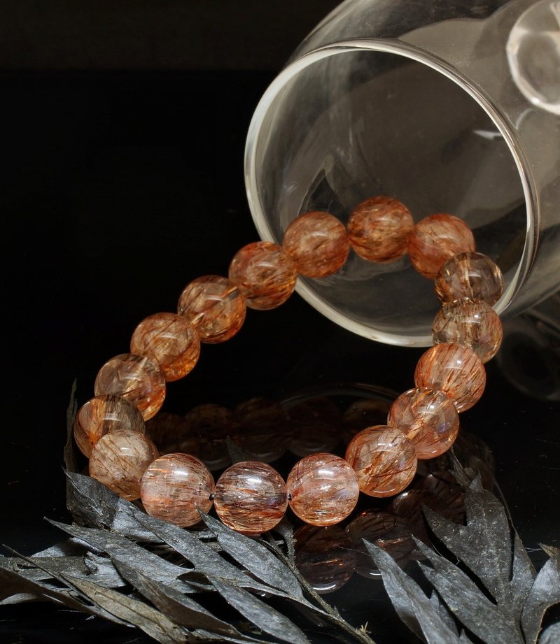 Multi 12.5mm Rutilated Quartz Bracelet - Bracelets - Crystal 