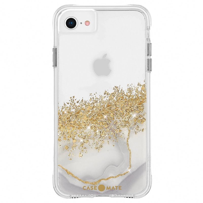 iPhone SE (3rd/2nd Generation) Karat Marble Gilt Stone Pattern Shock Resistant Antibacterial Phone Shockproof Case - Phone Cases - Other Materials 