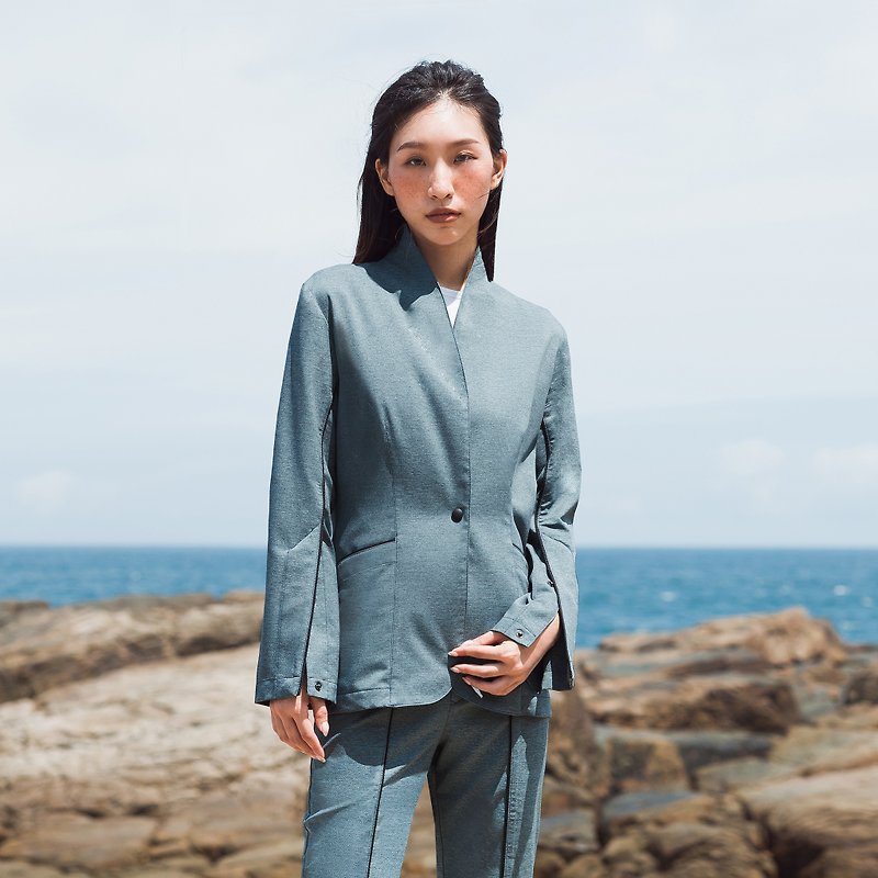Women ECO-lor Suit Jacket (Water) - Women's Blazers & Trench Coats - Other Materials Blue