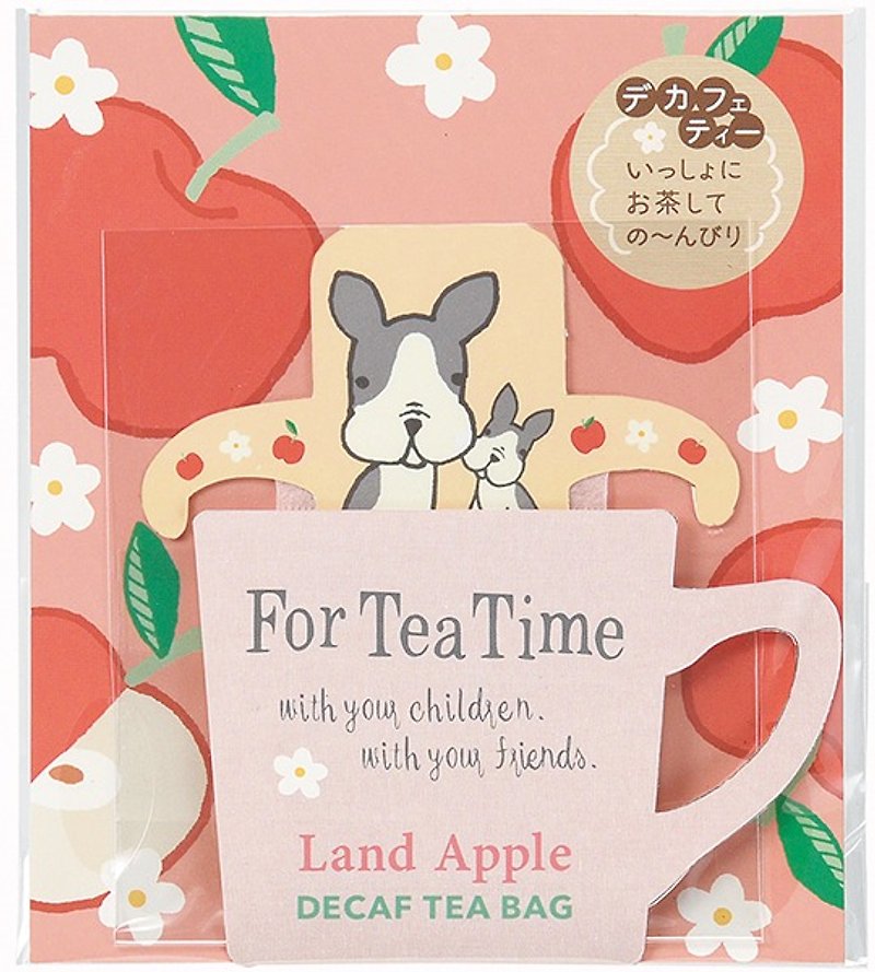 【日本TOWA紅茶】For Tea Time低咖啡因系列動物掛耳紅茶包★蘋果口味(小狗) - 茶葉/茶包 - 新鮮食材 紅色