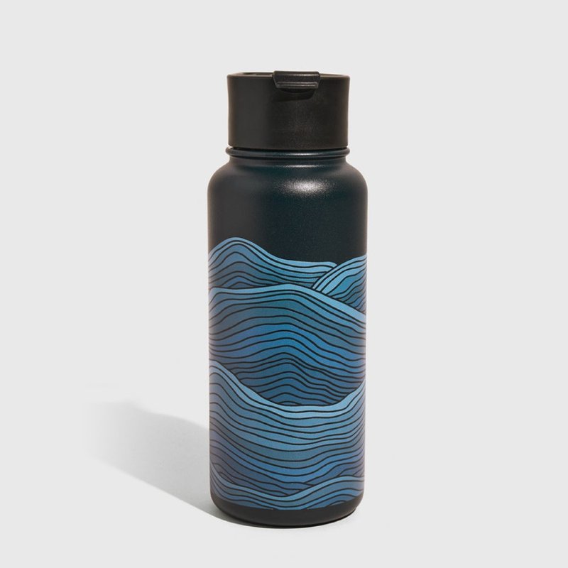 United by Blue 32oz不鏽鋼保溫瓶707-277 / 605-海浪-深藍 945ml - 保溫瓶/保溫杯 - 不鏽鋼 藍色