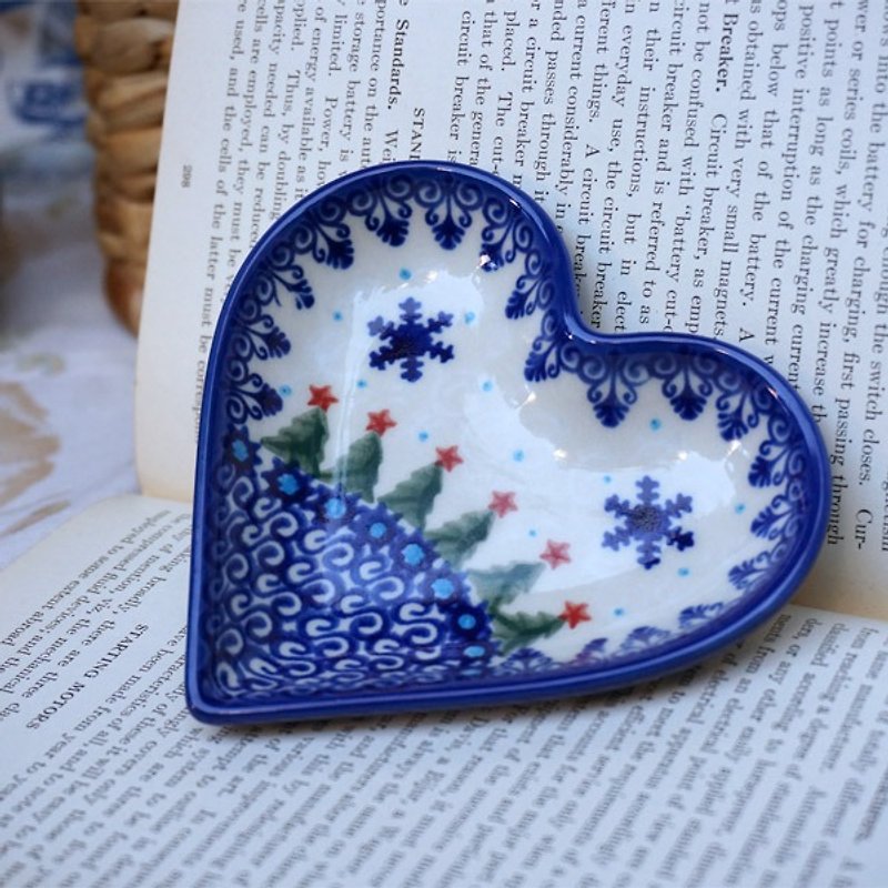 Polish hand painted little love Singles - Small Plates & Saucers - Porcelain 