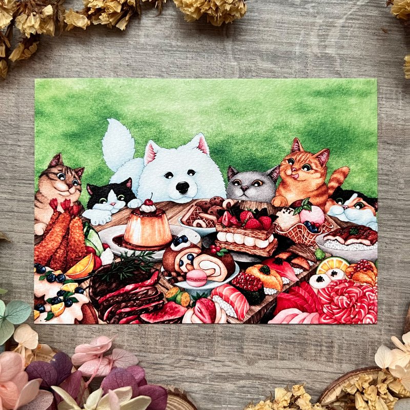 【Cat Crazy】Postcard(143) - การ์ด/โปสการ์ด - กระดาษ หลากหลายสี