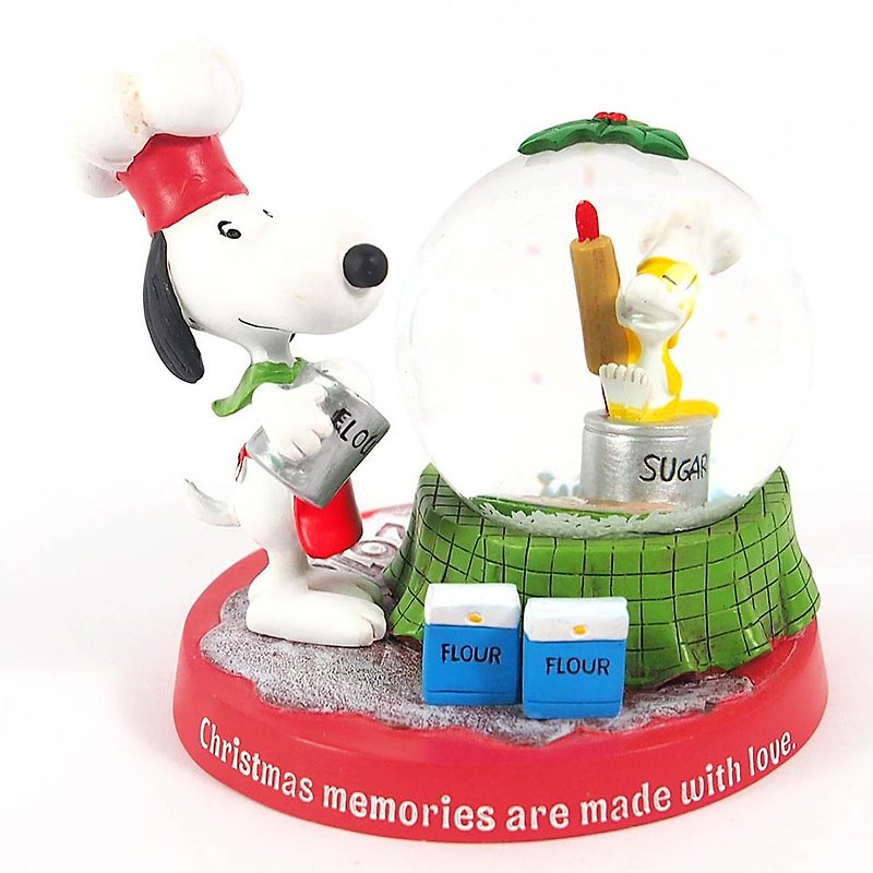 Snoopy我們的聖誕回憶水球【Hallmark-Peanuts 聖誕節系列】 - 公仔模型 - 玻璃 紅色