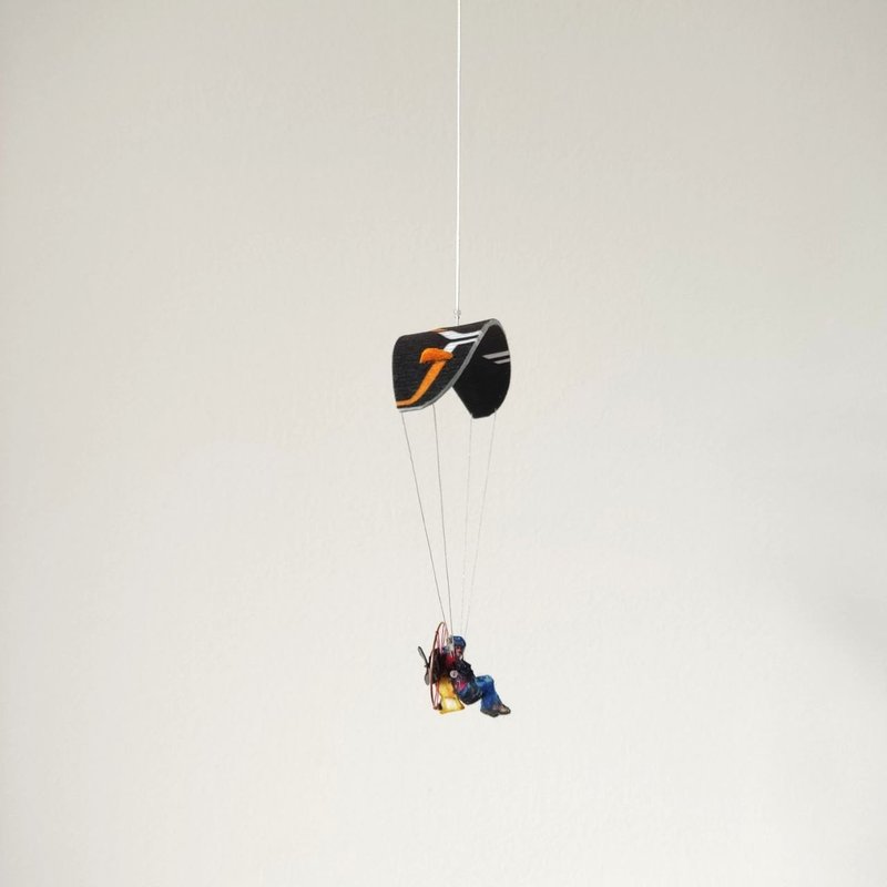Felt ornament for decor Paramotor, a decoration of a rearview mirror in a car - 擺飾/家飾品 - 聚酯纖維 