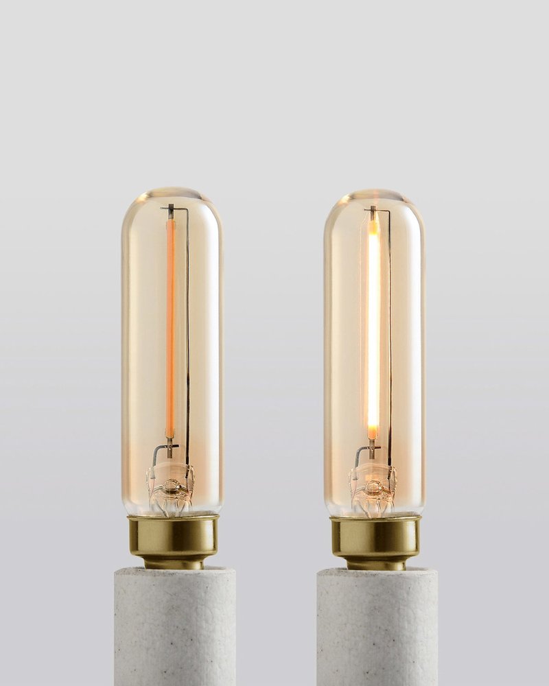 【福袋】Emberline T6 LED燈泡 迷你蠟燭2入組 - 燈具/燈飾 - 玻璃 金色