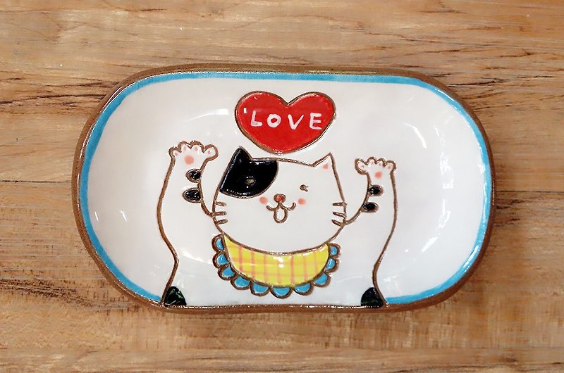 Cat Little Prince ─ Hooray for Love ✖ styling plate - Pottery & Ceramics - Pottery 