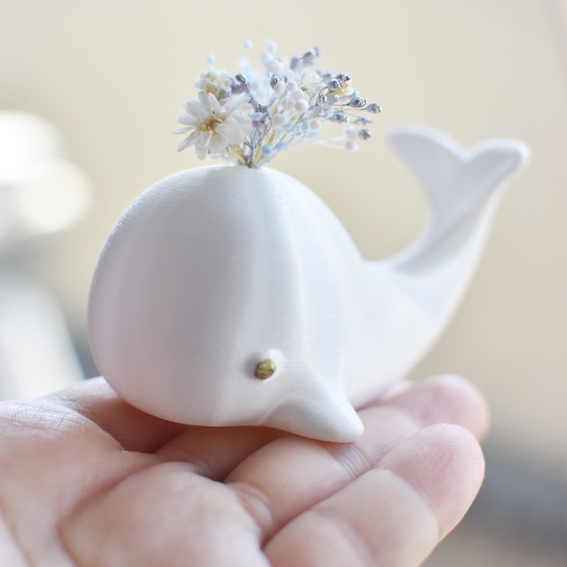 白い鯨の置物 - 裝飾/擺設  - 塑膠 白色