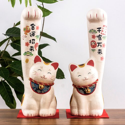 【 招き虎 】招き猫／ひげ／優勝祈願／タイガース／千万両 ／縁起物／23cm 招き虎 】招き猫／ひげ／優勝祈願／タイガース／千万両 ／縁起物