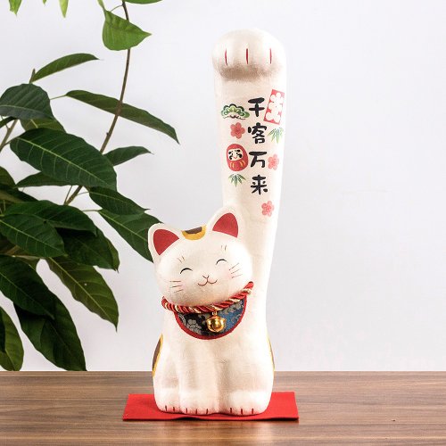 【 招き虎 】招き猫／ひげ／優勝祈願／タイガース／千万両 ／縁起物／23cm 招き虎 】招き猫／ひげ／優勝祈願／タイガース／千万両 ／縁起物