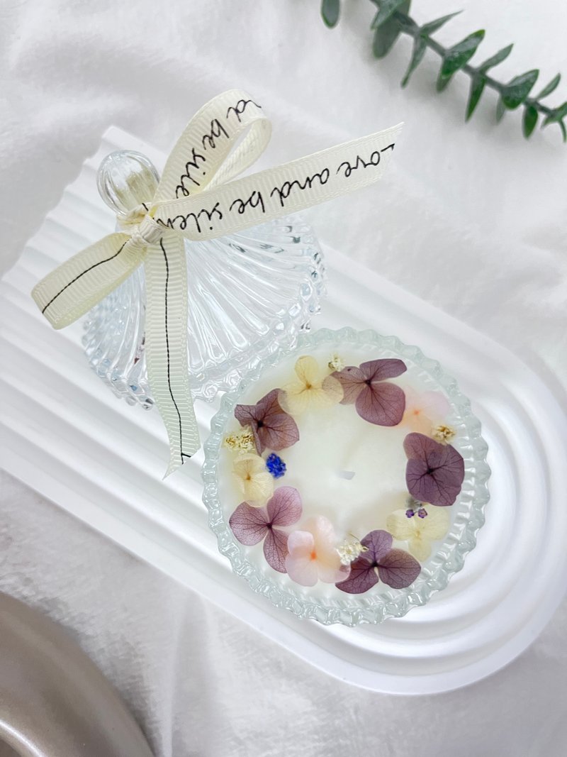 Floral glass candle cup - น้ำหอม - ขี้ผึ้ง 