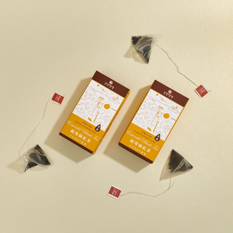 【立體茶包】紅茶故事集-老欉祖母綠紅茶芯芽茶包6入/盒 - 茶葉/茶包/水果茶 - 紙 橘色
