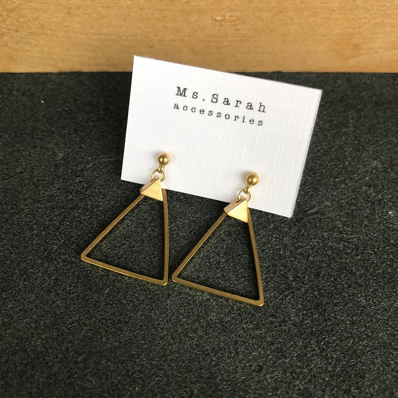 Bronze earrings_Dashan (can be changed clip) - Earrings & Clip-ons - Copper & Brass Gold