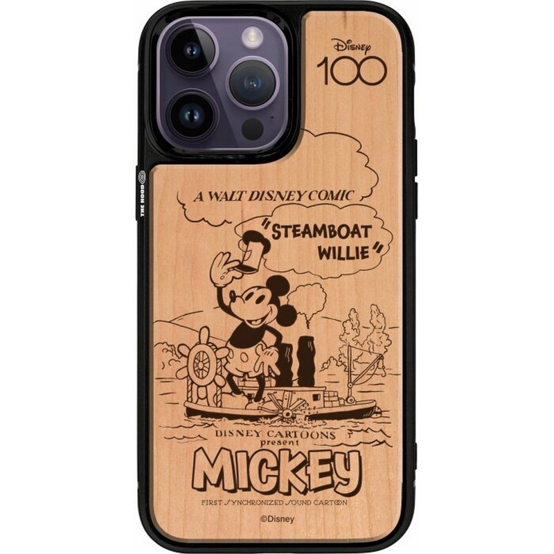 迪士尼100週年米奇老鼠iPhone 15 Pro天然木保護殻case magsafe - 手機殼/手機套 - 木頭 多色