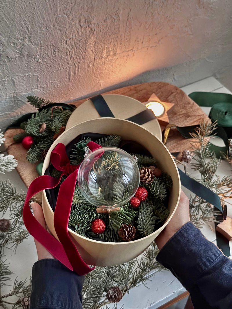 Joy Christmas Wreath Set - ของวางตกแต่ง - แก้ว 