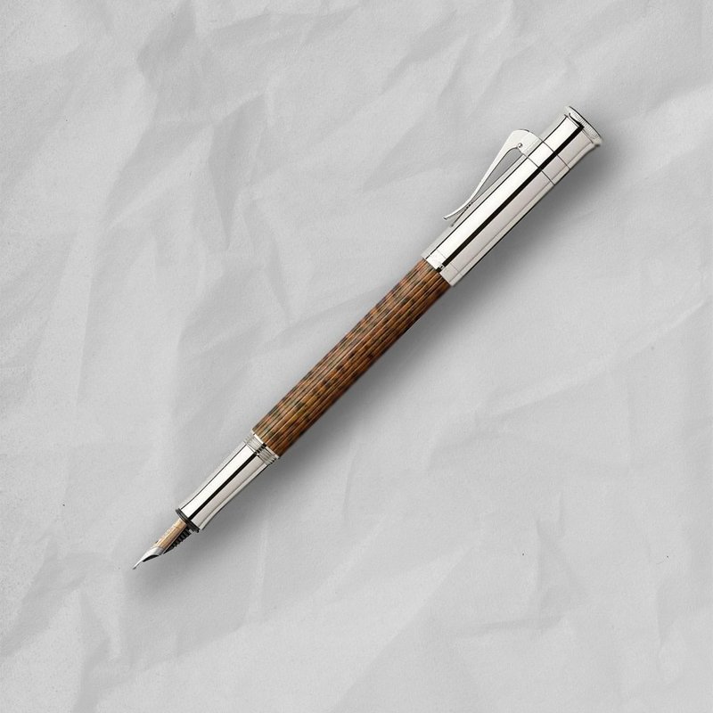 【Graf von Faber-Castell】新加坡獨立50週年紀念版18K金鋼筆 - 鋼筆 - 木頭 咖啡色
