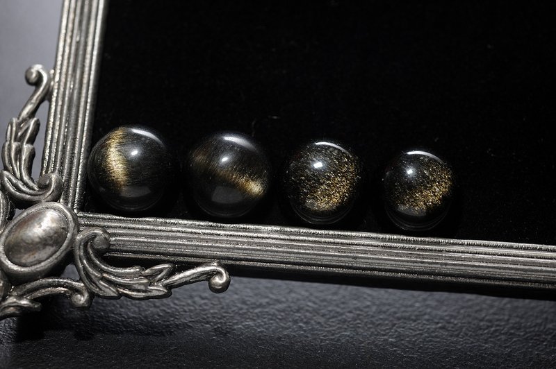 金曜石(4顆)  礦石/水晶/DIY/開運/招財/防小人 - 金工/飾品 - 半寶石 