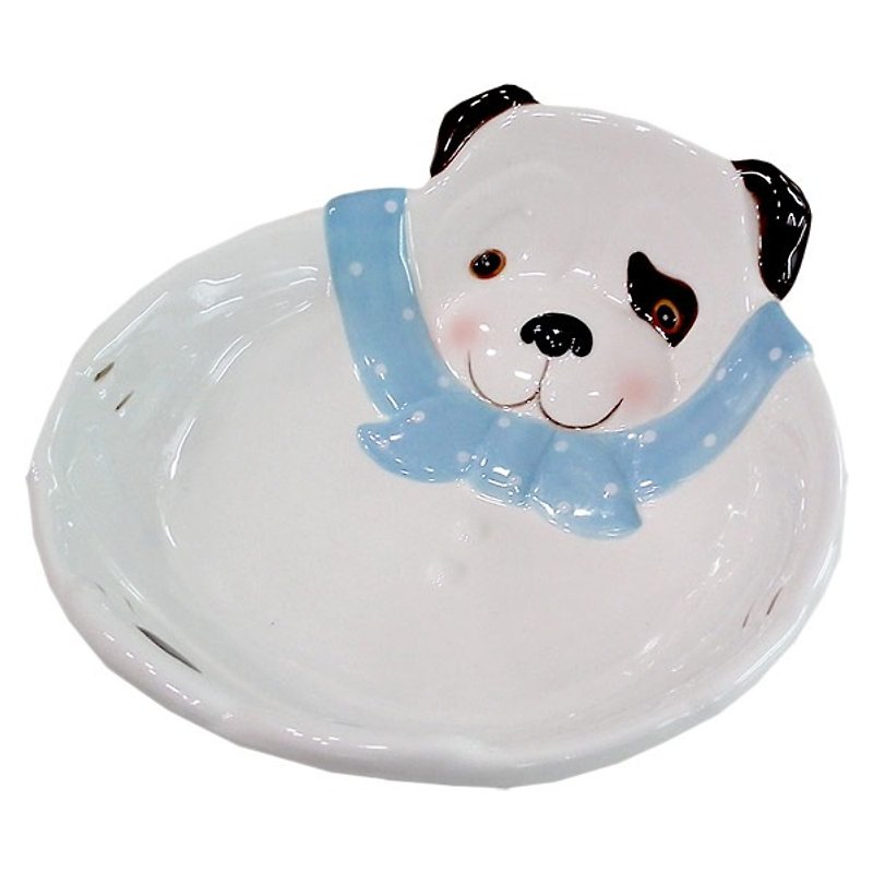 【BEAR BOY】Naughty Dog Ceramic Salad Bowl-M - Small Plates & Saucers - Pottery 