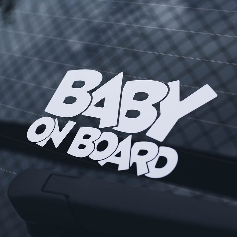 BABY ON BOARD/A/車貼、貼紙 SunBrother孫氏兄弟 - 貼紙 - 防水材質 