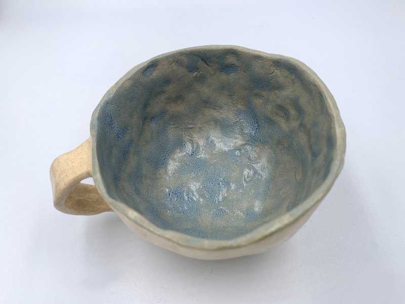手びねりコーヒーカップ - マグカップ - 陶器 ブルー
