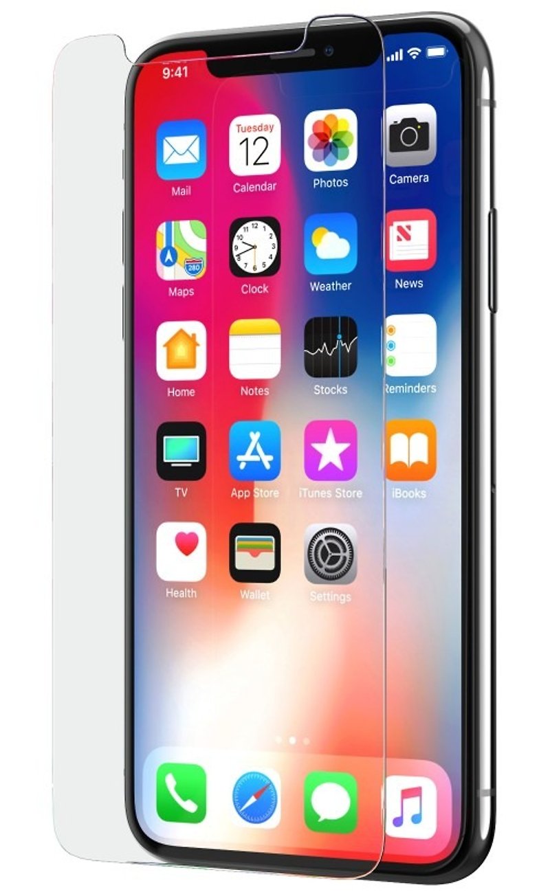 Tech21 Super Impact Evo Glass iPhone X Anti-collision Screen Protector-5055517385633 - Phone Cases - Glass Transparent