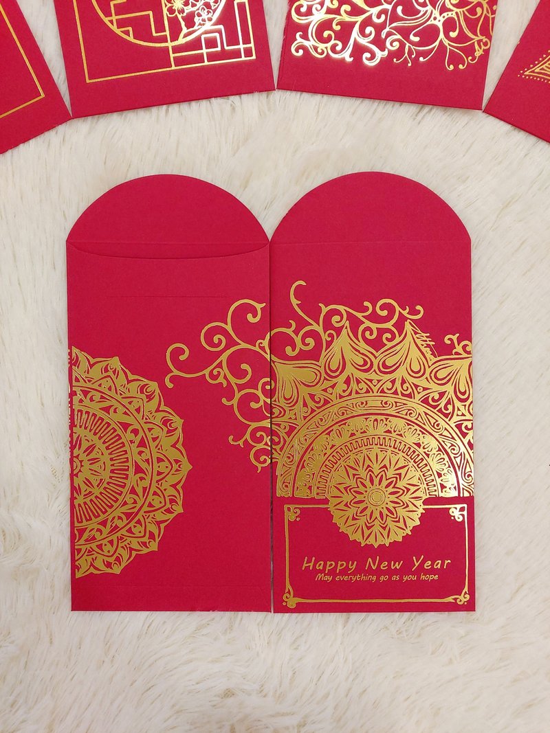 禪繞曼陀羅紅包袋#燙金紅包/紅包/ 紅包袋/喜慶用品/造型紅包# - 紅包袋/春聯 - 紙 紅色