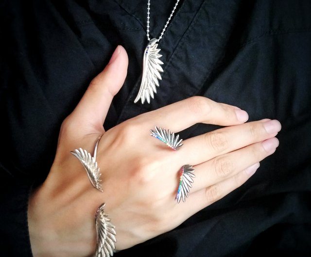 Flying Wing Silver Hand Bracelet - Shop Tamasii Jewellery