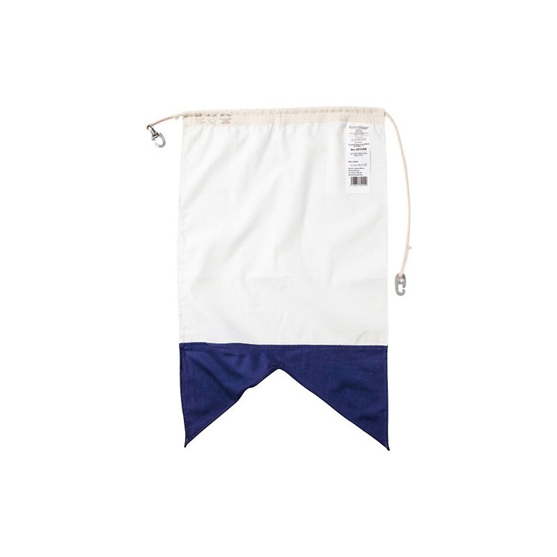 OCEAN SIGNAL FLAG APRON A Pure cotton home marine signal apron-Type A - Aprons - Cotton & Hemp White