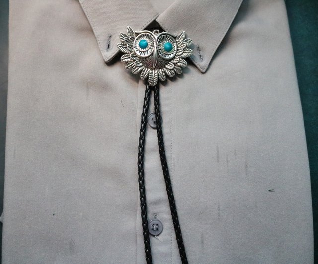 Owl with diamond Paul tie tie bow tie metal Polo tie knot Shop cutelittletie Ties Tie Clips Pinkoi