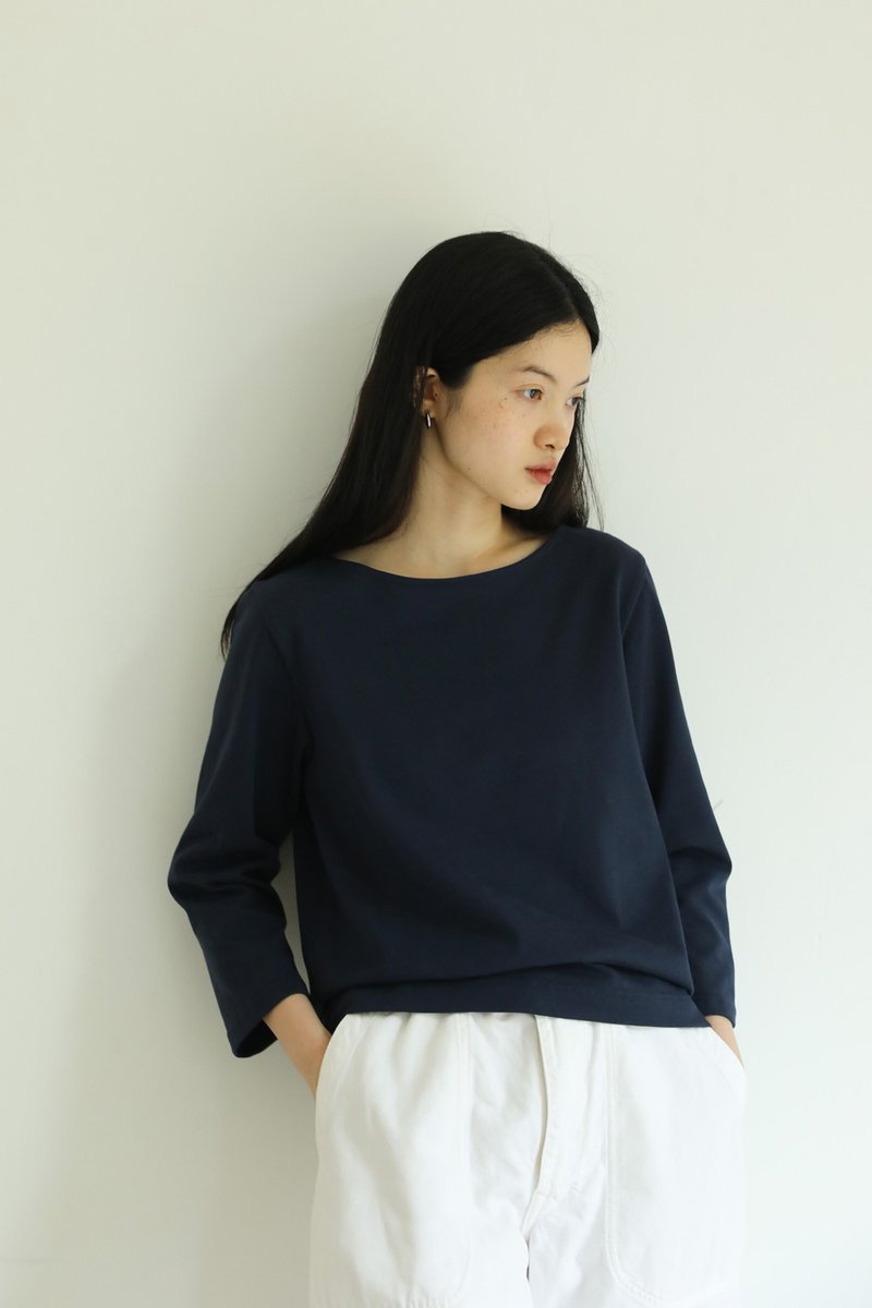 3rd三天堂 日本超厚實有機棉內外搭七分袖秋季上衣女新款休閒衛衣 - 女上衣/長袖上衣 - 棉．麻 
