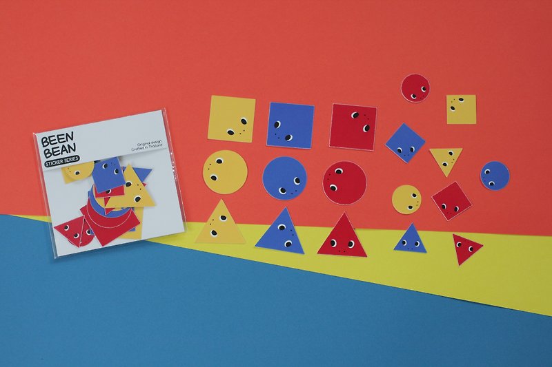 Geometric sticker series (set of 18pcs) - Stickers - Paper Multicolor