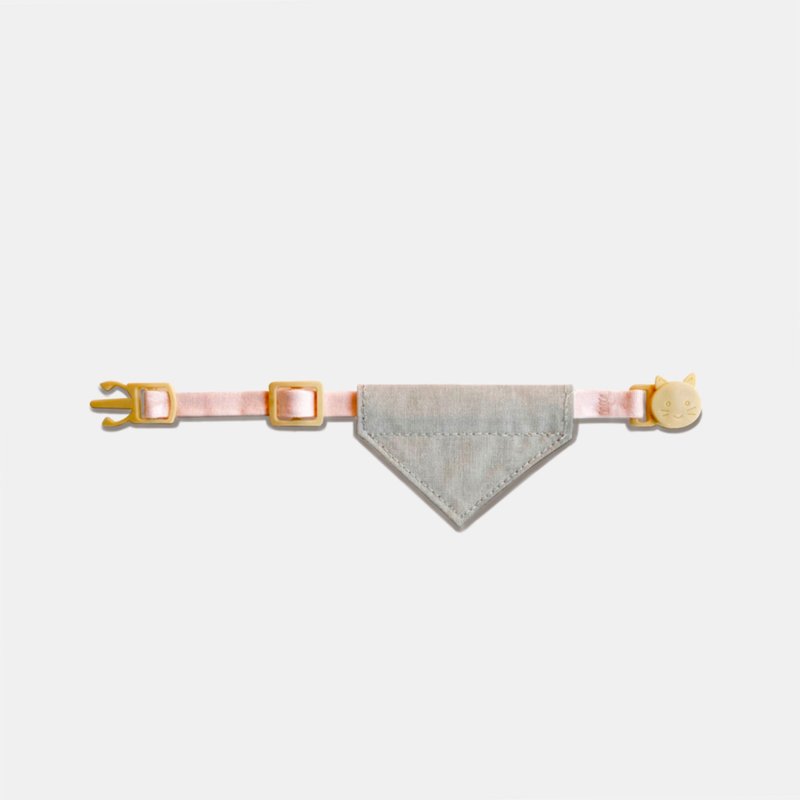 簡約手工定制貓項圈 Koala Grey Breakaway Cat Collar - 項圈/牽繩 - 棉．麻 灰色