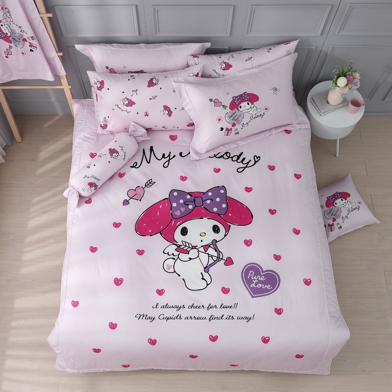 美樂蒂-床包兩用被組-酷萌花園-酷萌款-正版授權-100%精梳棉 - 棉被/毛毯 - 棉．麻 