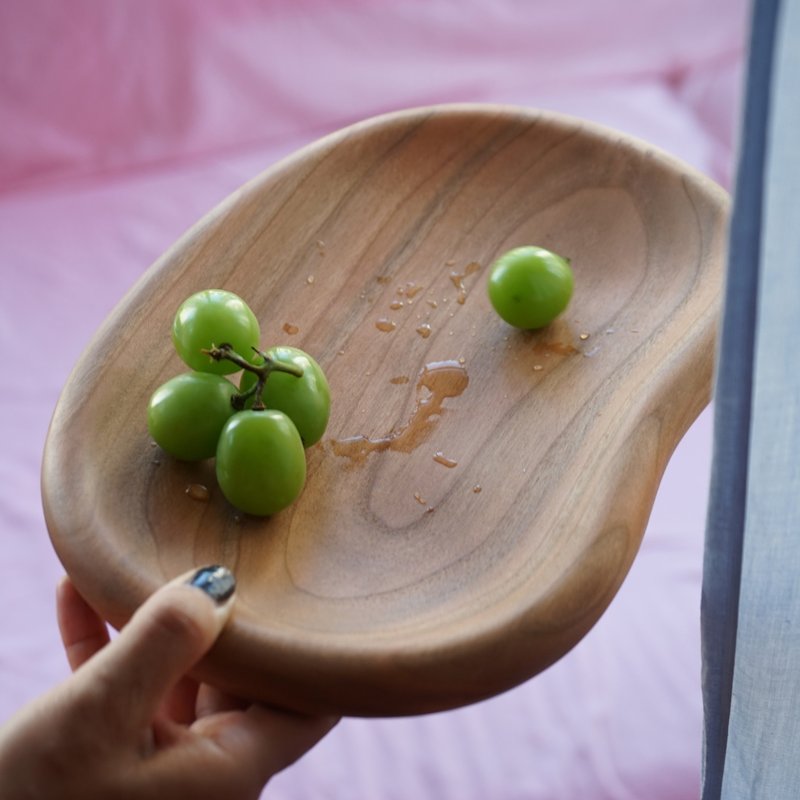 Cherry Wood Plate | L - จานและถาด - ไม้ 