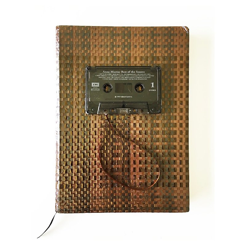 Notebook, Limited edition, Hand-weave, Cassette tapes, Brown color, Stationary - Notebooks & Journals - Other Materials Brown