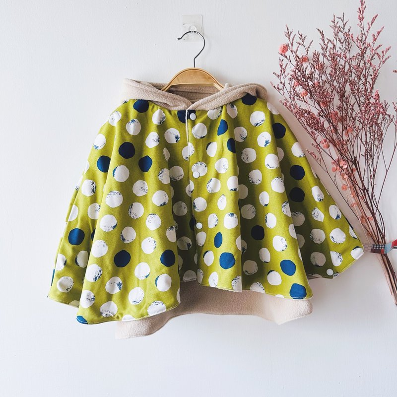 Spot green elf cloak 0-4 years old - เสื้อโค้ด - ผ้าฝ้าย/ผ้าลินิน 