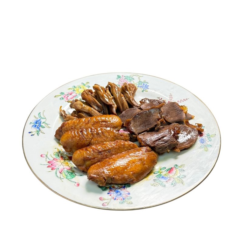 【冷運配送】佐酒三小碟 麻辣火雞腎/ 茶燻雞翼/ 玫瑰豉油鴨 - 料理包/調理包 - 新鮮食材 咖啡色