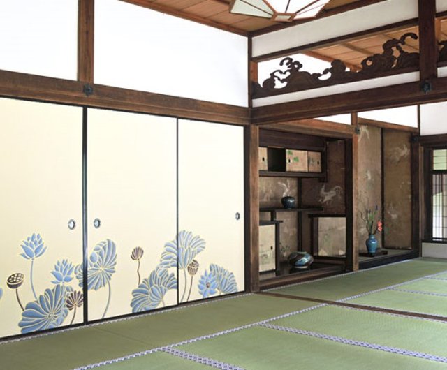 宮脇賣扇庵製 青蓮院襖絵図扇子 青の幻想 - ショップ Ki-Yan