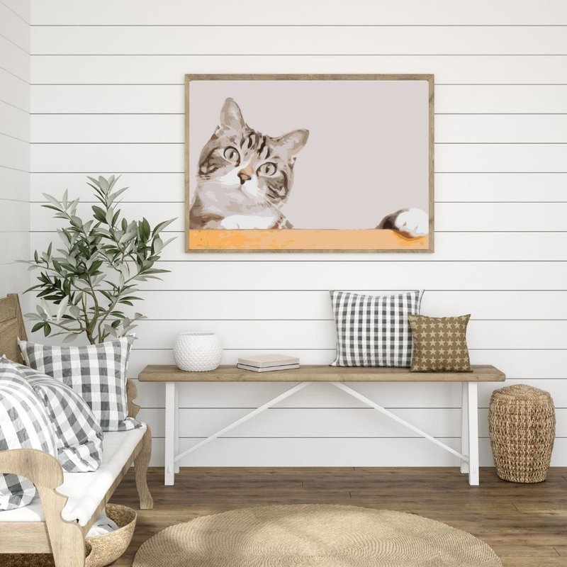 안녕喵皇 創意數字油畫 【銷售熱門系列】免費升級淡彩縮時畫布 - 插畫/繪畫/寫字 - 其他材質 