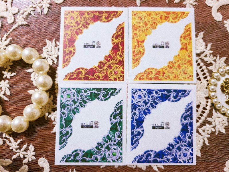 *Raffiné Corner Decor Stickers (8 colors) - 貼紙 - 紙 