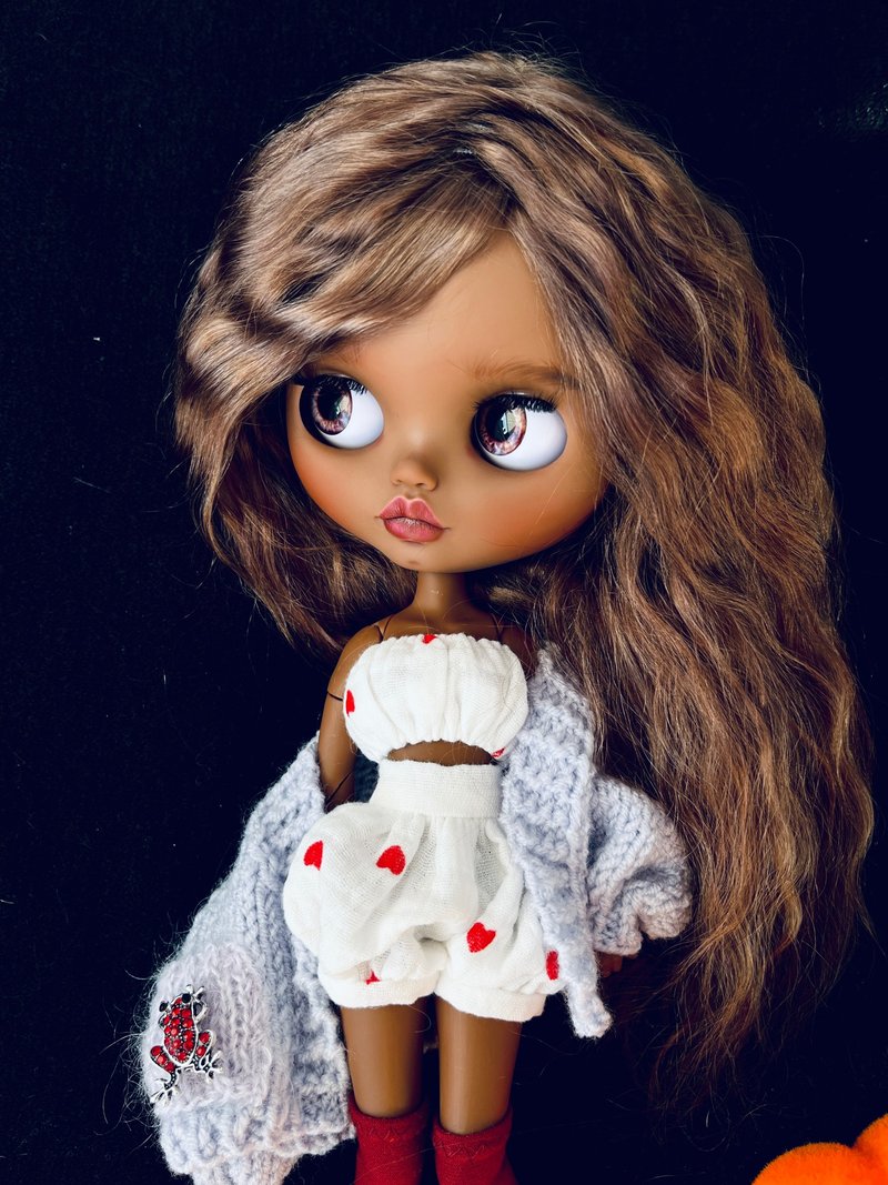 Custom Blythe doll - 公仔/玩偶 - 塑膠 咖啡色