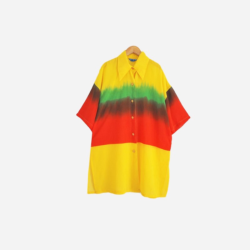 Dislocation vintage / Jamaican shirt no.810 vintage - Women's Shirts - Polyester Yellow