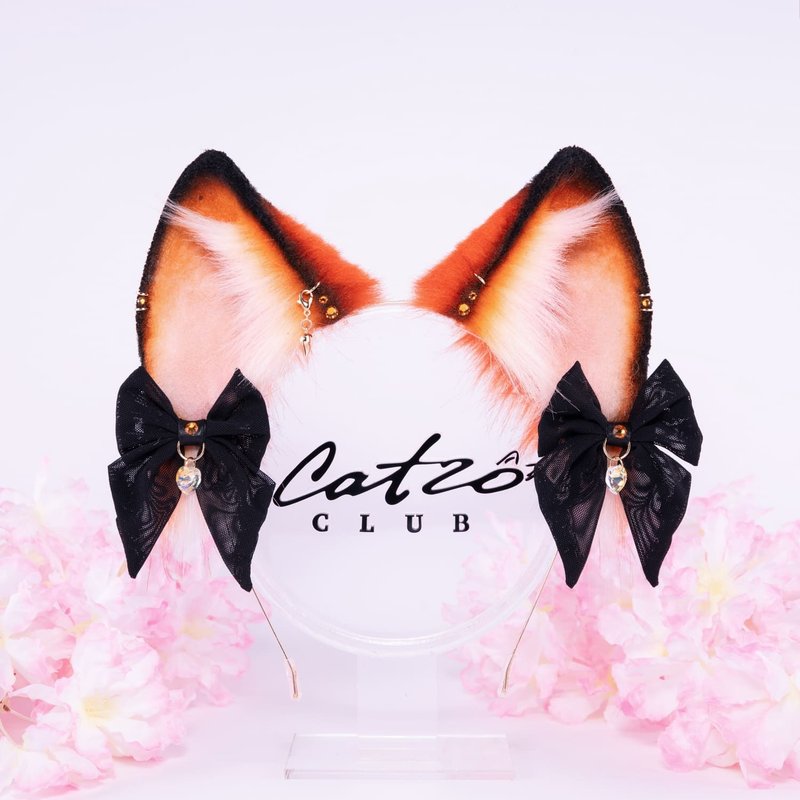 Red Fox Ears - 髮夾/髮圈 - 其他人造纖維 紅色